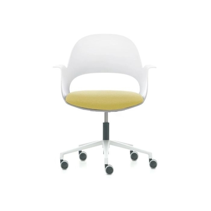 Alava Çalışma Sandalyesi - Beşli Yıldız Ayak - Beyaz