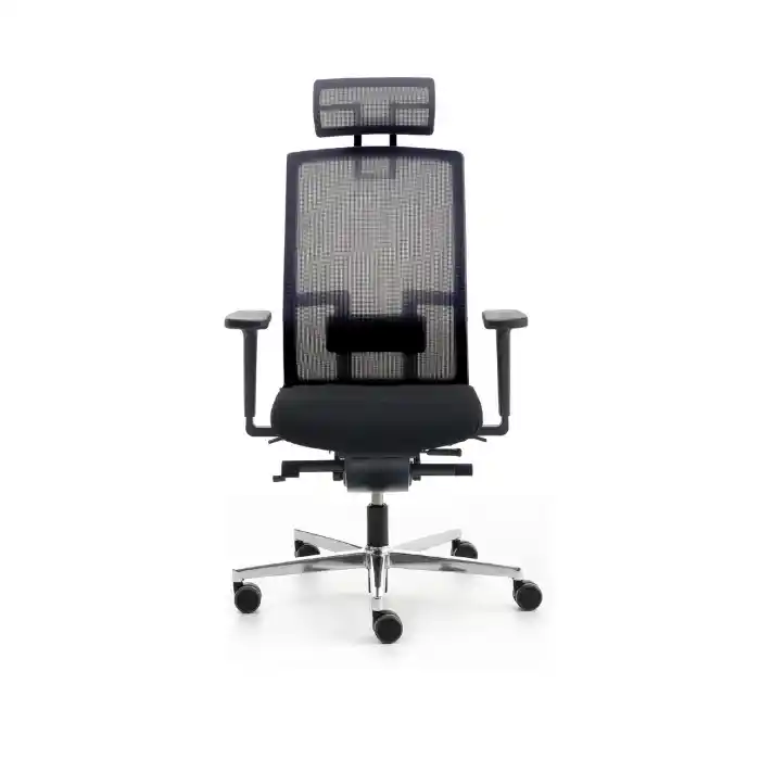 Me Too Çalışma Sandalyesi - Siyah Başlıklı - Alüminyum Ayak 