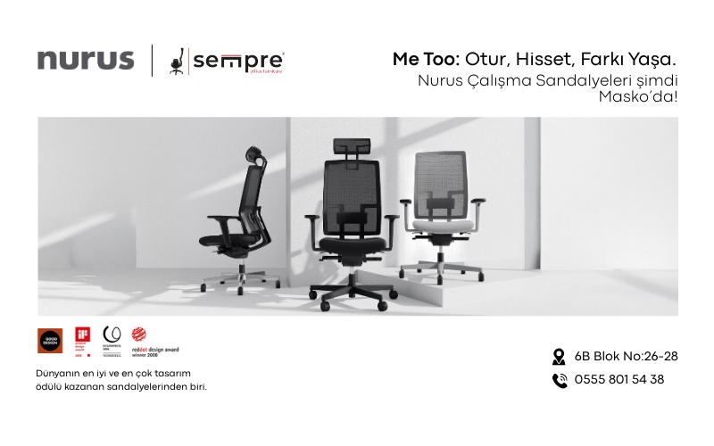 Nurus Me Too Çalışma Koltuğu Modelleri Masko'da!