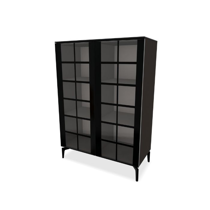 Pisagor Cam Kapaklı Dolap