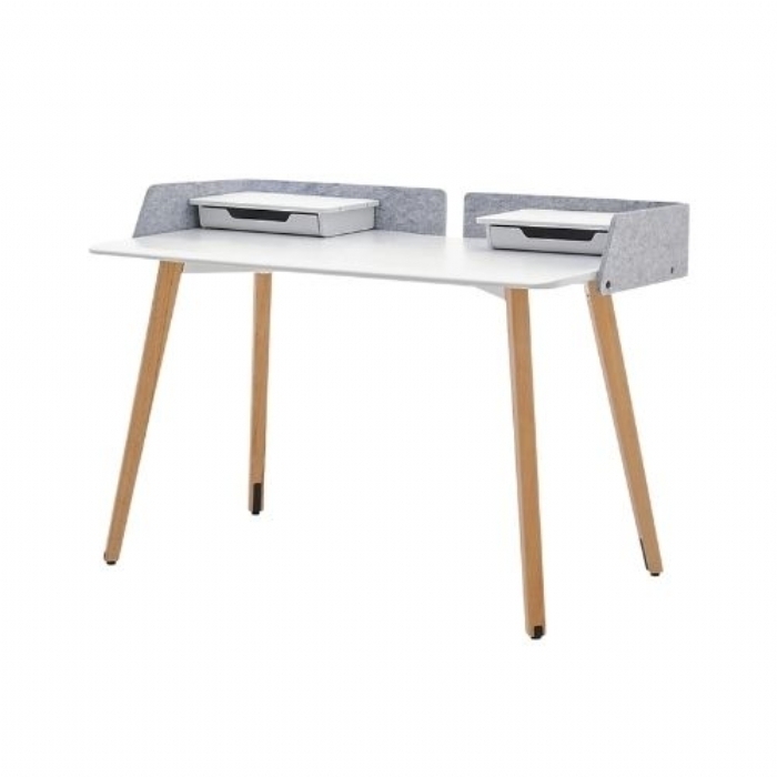 Renee Wood Çalışma Masası - Keçeli ve Aksesuarlı